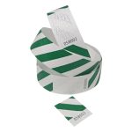 green Striped Tyvek Wristbands Plain
