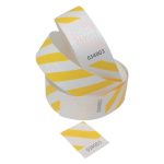 yellow Striped Tyvek Wristbands Plain