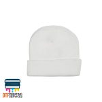 Custom Branded White Beanies