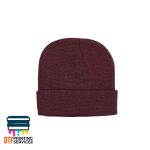 Custom Branded burgundy Beanies