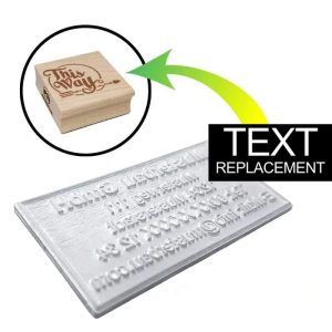 Shiny Wooden Hand Stamp Replacement Text