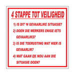 4 Stappe Tot Veiligheid Sign