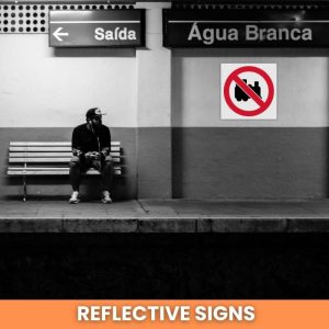 No Locomotives beyond this point reflective safety sign (PV17REF)