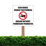 Angling Prohibited Sign