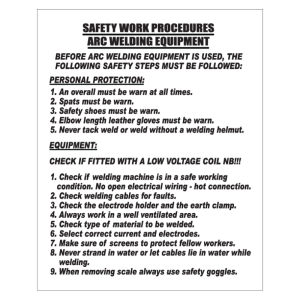 Arc Welding S.W.P Sign