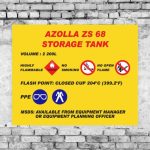 Azolla ZS68 Storage Tank Sign
