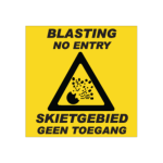 Blasting No Entry Sign