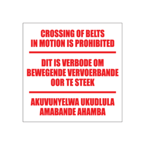Crossing of Belts Sign