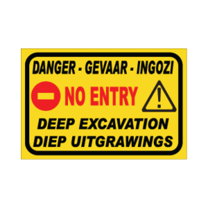 Danger Deep Excavation Sign