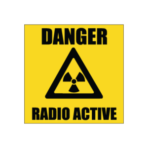 Danger Radio Active Sign