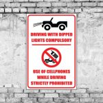 Dipped Lights No Cellphone Sign
