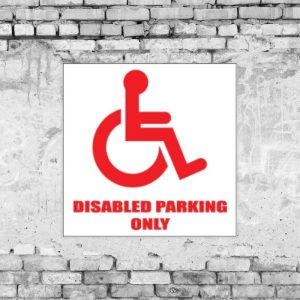 Disabled Parking Only Sign