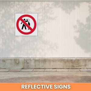 Do not use compressed air reflective safety sign (PV11REF)