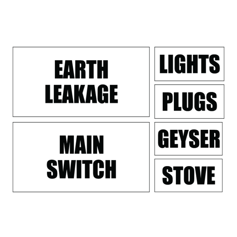 Electrical Naming Business Stickers Electrical Naming Stickers
