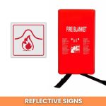 Fire Blanket reflective safety sign (FB09REF)