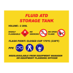 Fluid ATD Storage Tank Sign