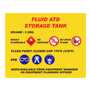 Fluid ATD Storage Tank Sign