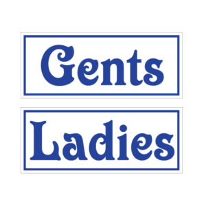 Gents and Ladies Standard Toilet Business Sign