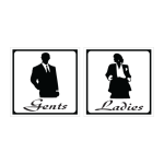 Gents and Ladies Toilet Business Sign
