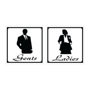 Gents and Ladies Toilet Business Sign