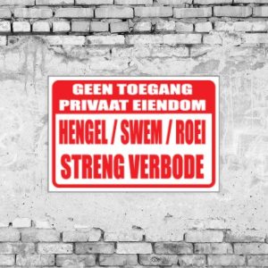 Hengel / Swem Verbode Sign