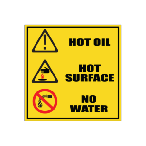 Hot Oil / Surface Sign