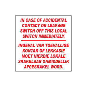 Leakage Switch Sign