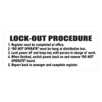 Lock-Out procedure Sign
