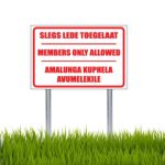 Members Only Sign