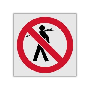 No Carrying of long material reflective safety sign (PV08REF)