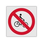 No Cycling reflective safety sign (PV07REF)