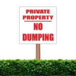 No Dumping Sign