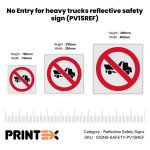 No Dumping here reflective safety sign (PV13REF)