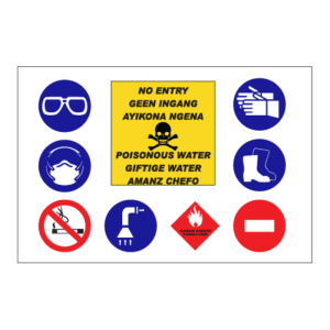 No Entry poisonous Water Sign