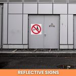 No Hand Trolleys reflective safety sign (PV09REF)