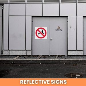 No Hand Trolleys reflective safety sign (PV09REF)