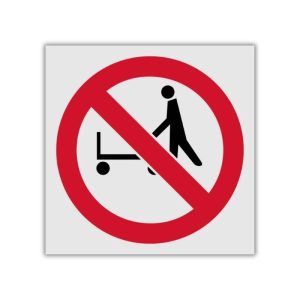 No Hand Trolleys reflective safety sign (PV09REF)