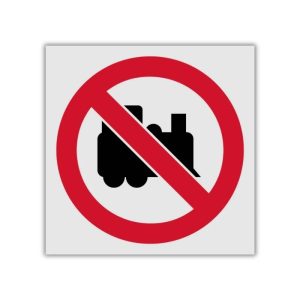 No Locomotives beyond this point reflective safety sign (PV17REF)