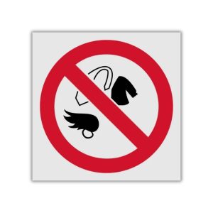 No Loose clothing etc reflective safety sign (PV12REF)