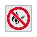 No Open Flames reflective safety sign (PV02REF)