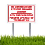 No Persons On Bank Sign