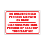 No Persons On Bank Sign