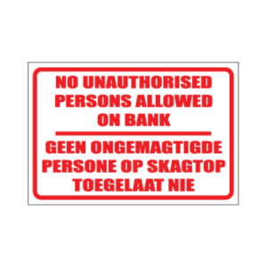No Persons On Bank Sign