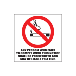 No Smoking Fine Sign