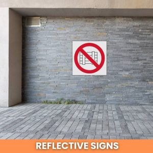 No Stacking or Obstructing reflective safety sign (PV14REF)