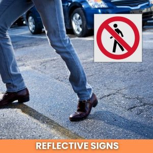 No thoroughfare reflective safety sign (PV03REF)