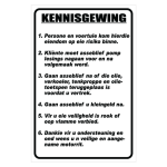 Notice Garage Afrikaans Sign