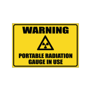 Portable Radiation Gauge Sign