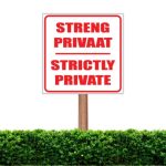 Private / Privaat Sign