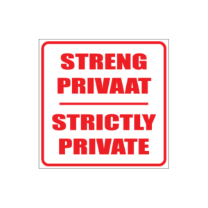 Private / Privaat Sign